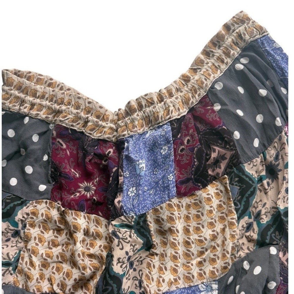 Y2K Boho Patchwork Tiered Maximalist Floral Maxi Skirt OS Shabby Chic Prairie - Picture 4 of 10